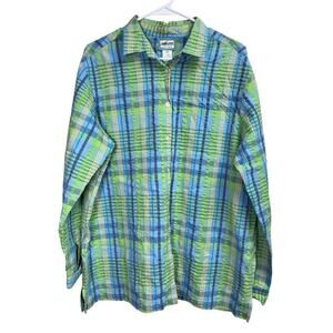 Pendleton Women's Vintage XL Plaid Cotton Button Front Shirt